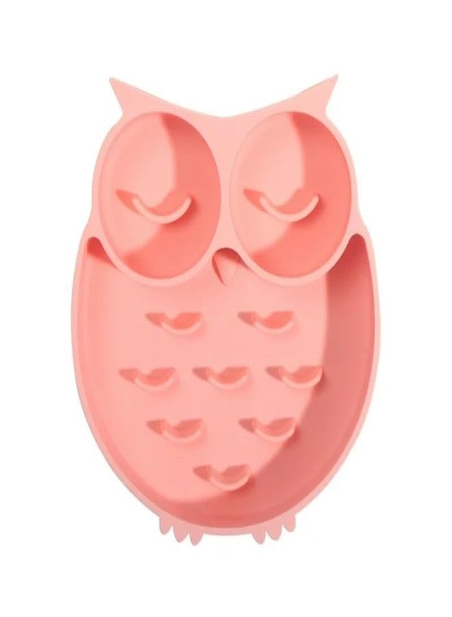 KittuPet وعاء طعام للحيوانات الأليفة من كيتو بيت على شكل بومة، مصنوع من السيليكون، مزود ببساط تغذية بطيئة للكلاب والقطط، مستلزمات حيوانات أليفة، وعاء مانع للانزلاق، وعاء من الفولاذ المقاوم للصدأ، وعاء تغذية بطيئة للكلاب، قطعة واحدة، لون عشوائي - Image 1